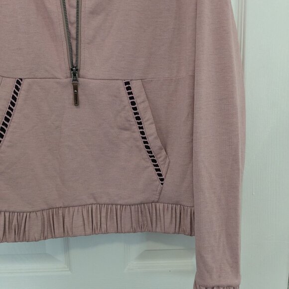 Smartwool Active Reset Pullover 1/2 Zip Womens Medium Woodrose Pink Long Sleeve - Picture 4 of 9